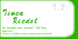 timea riedel business card
